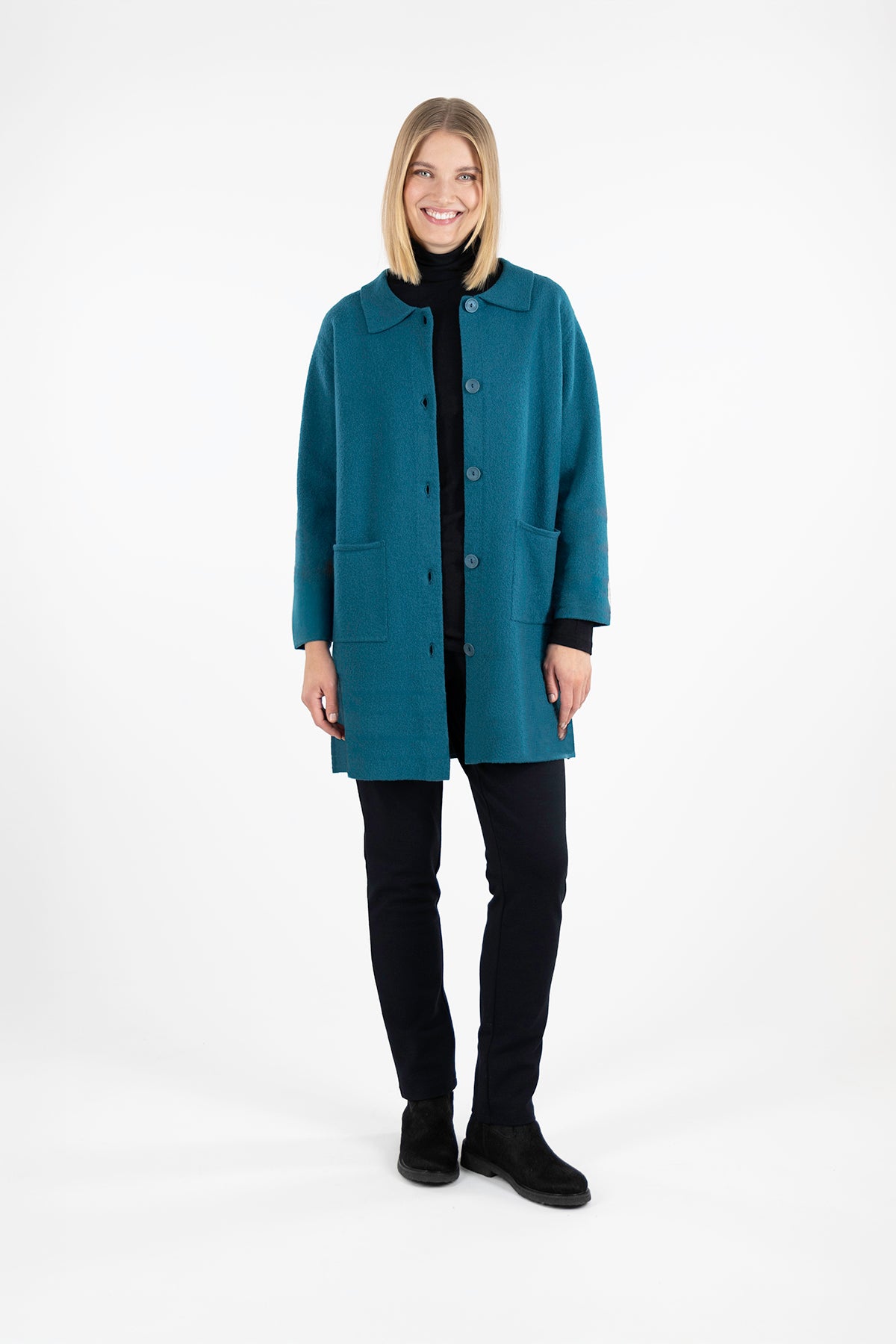 ARCTURUS cardigan petrol green