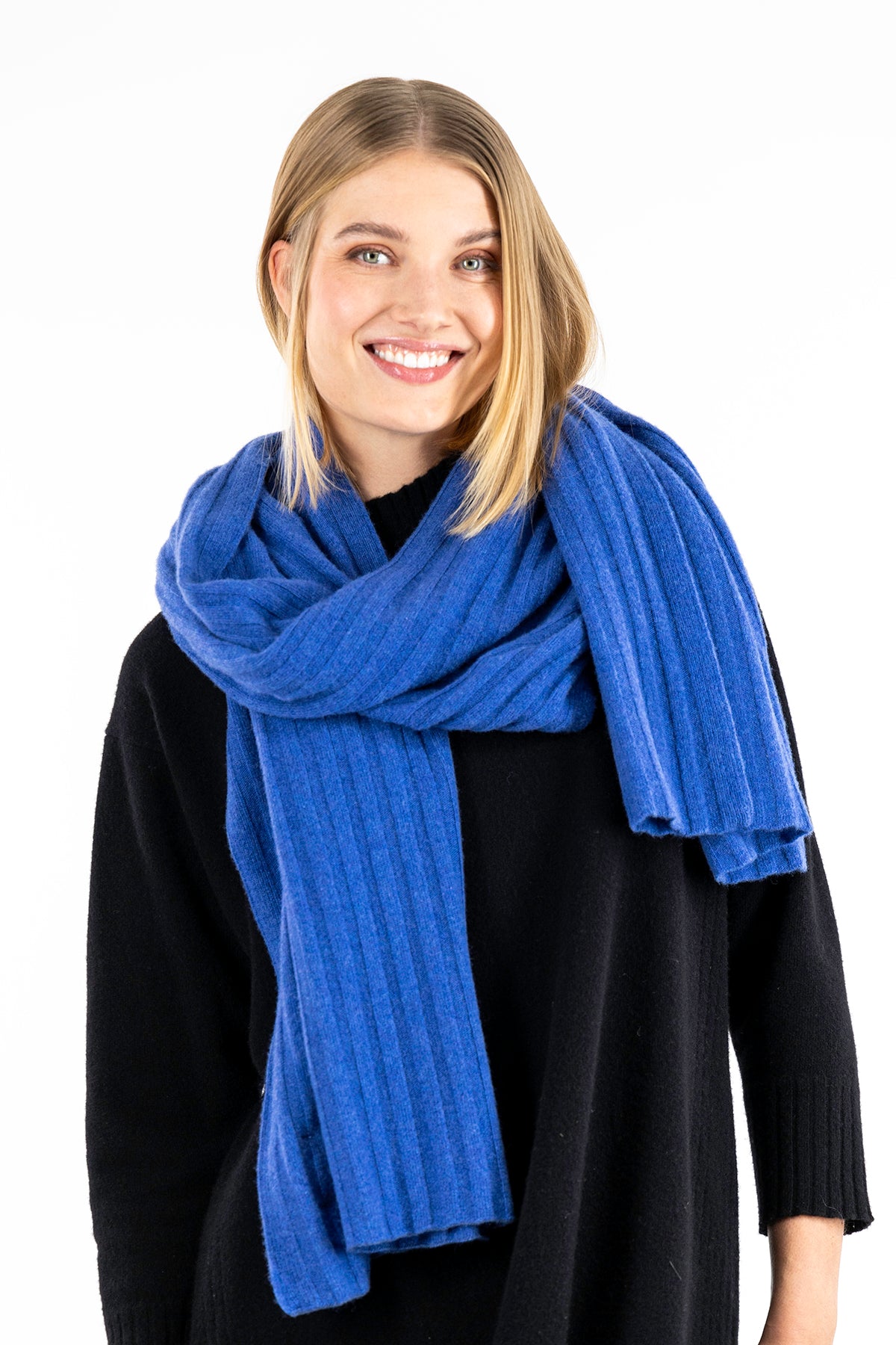 PITKOS knitted scarf blue