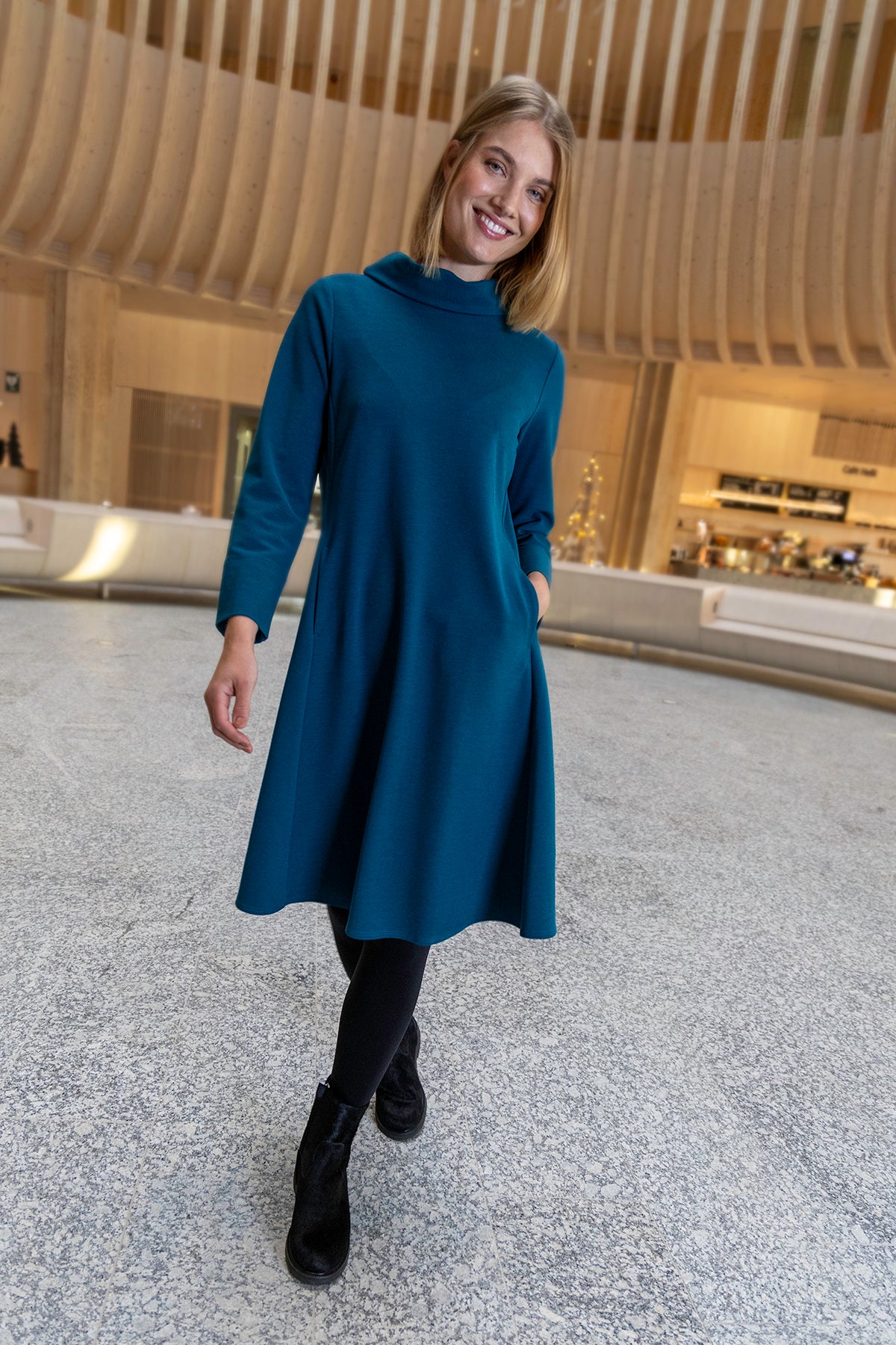SORELLA dress petrol green
