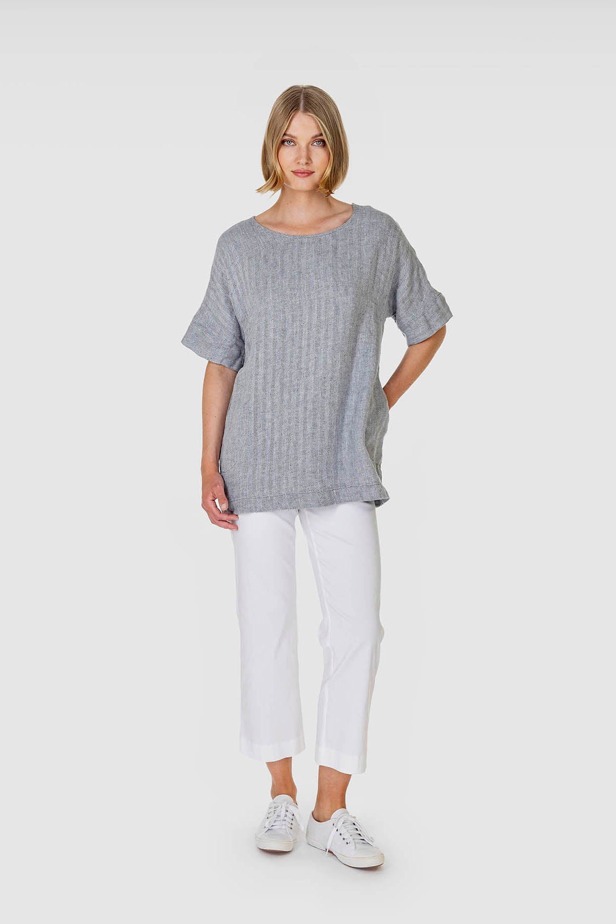 TEVERE tunic light grey