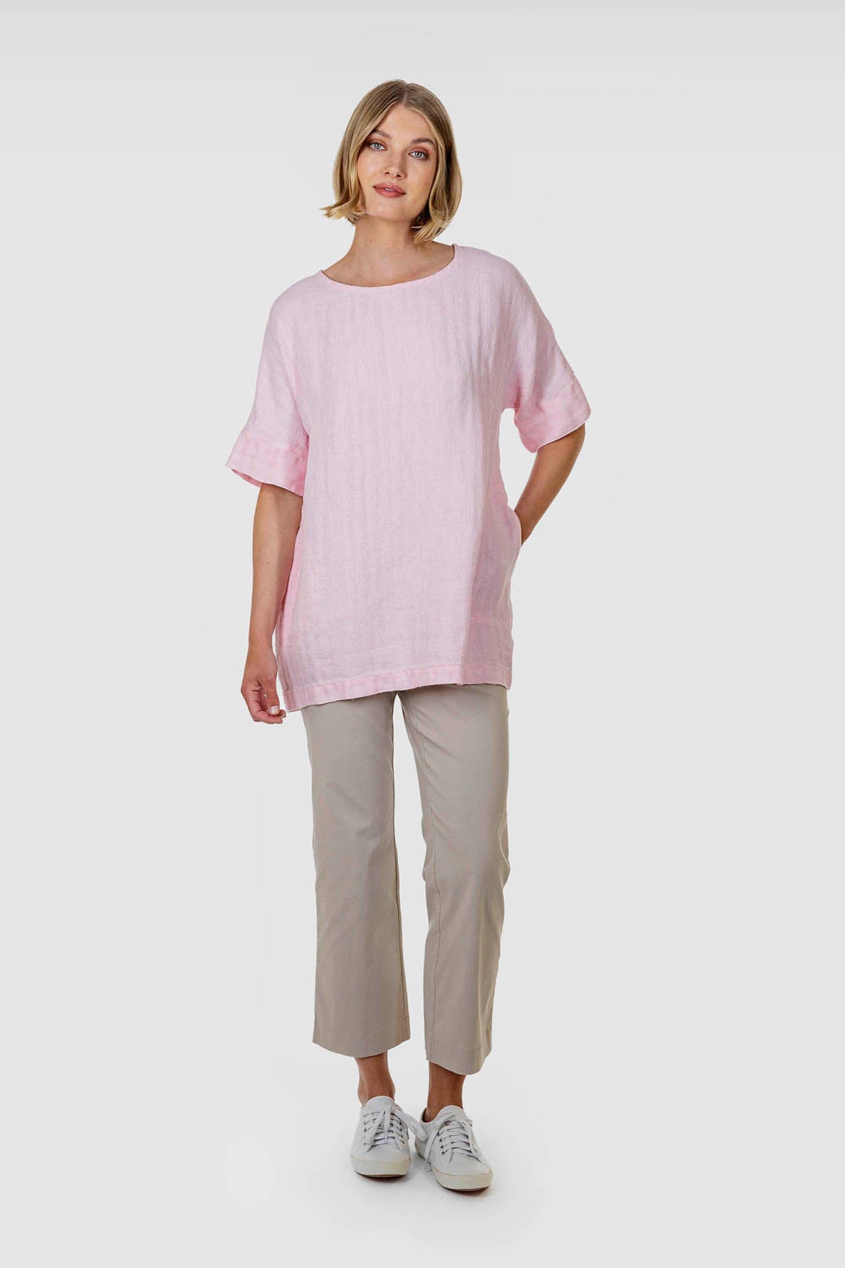 TEVERE-tunika vaaleanpunainen