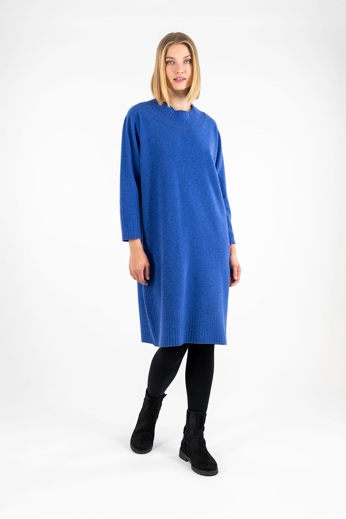 TORPPA knitted dress blue