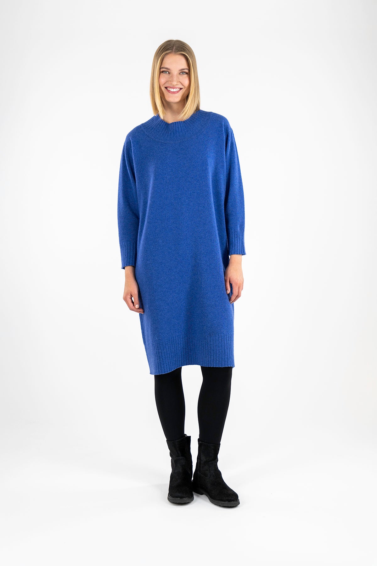 TORPPA knitted dress blue