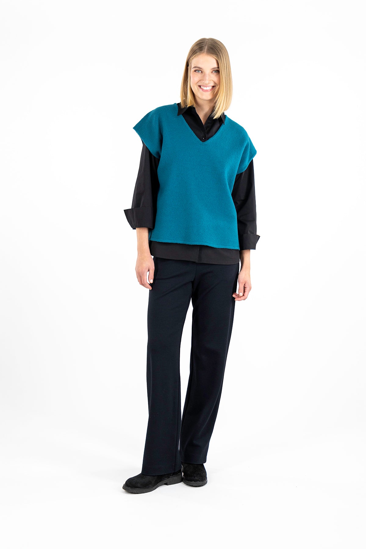 VIRGO knit petrol green