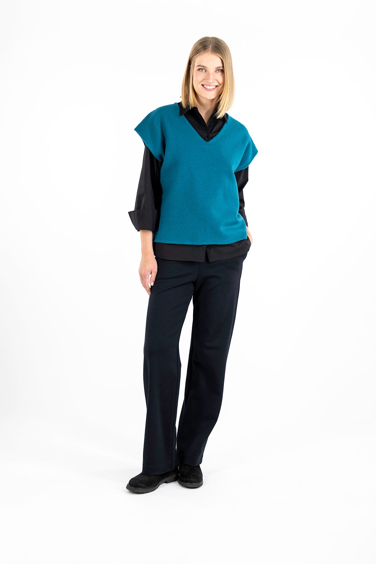 VIRGO knit petrol green