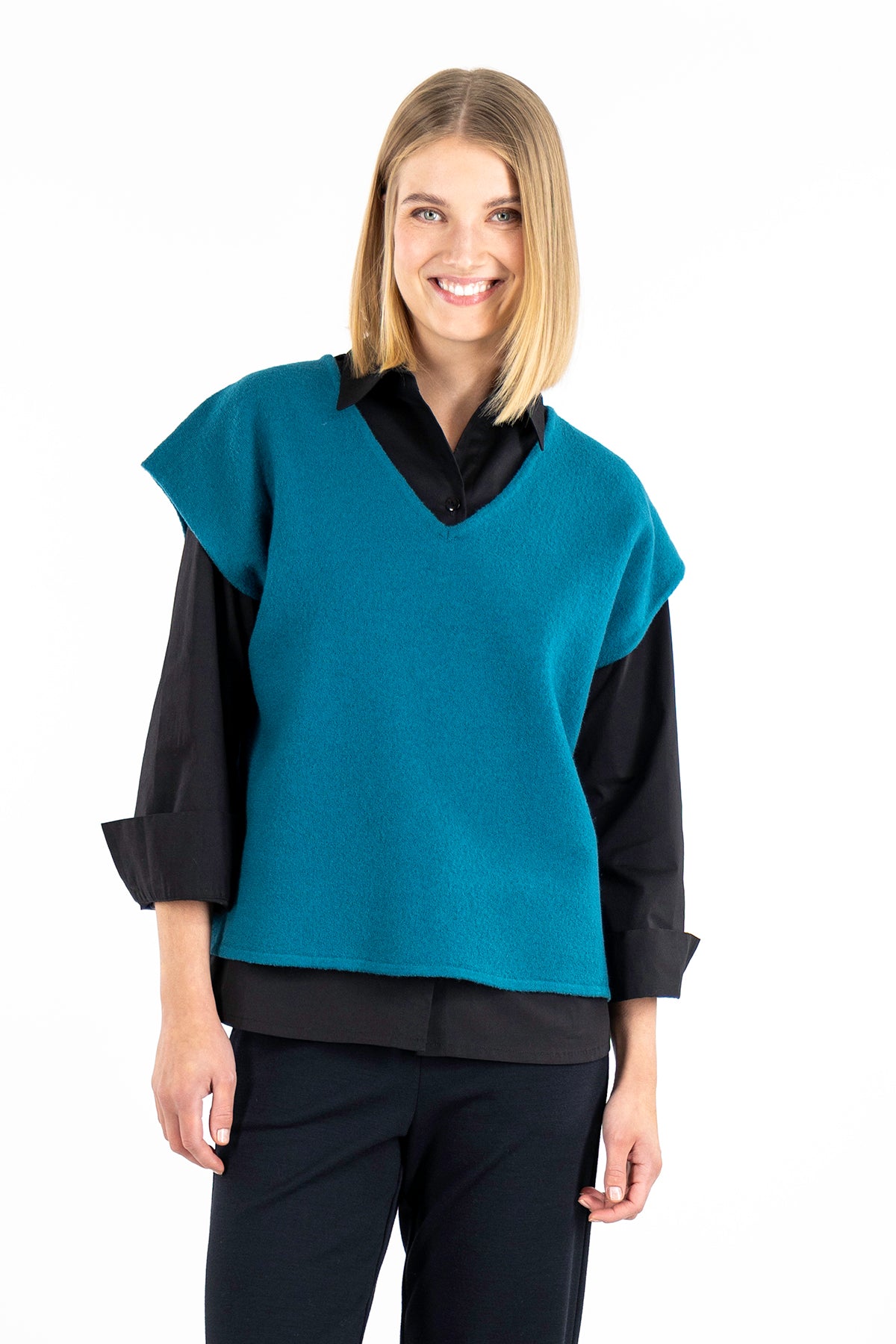 VIRGO knit petrol green