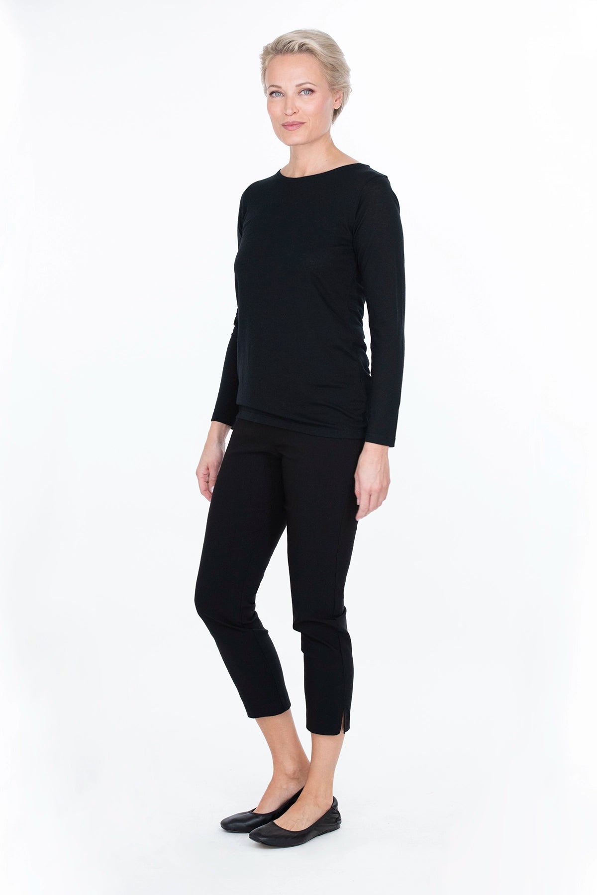 EEVA SLIT trousers black