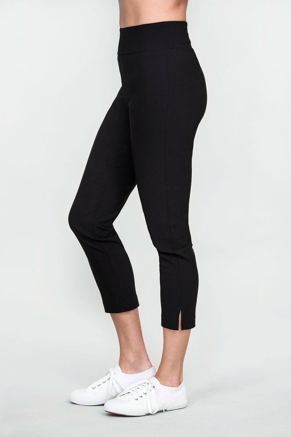 EEVA SLIT trousers black