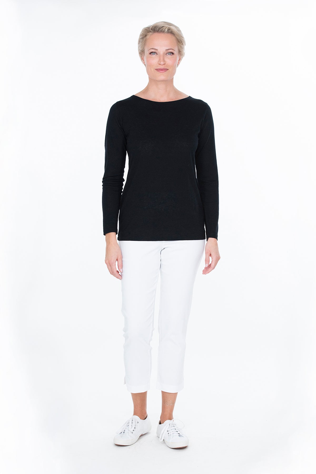 EEVA SLIT trousers white