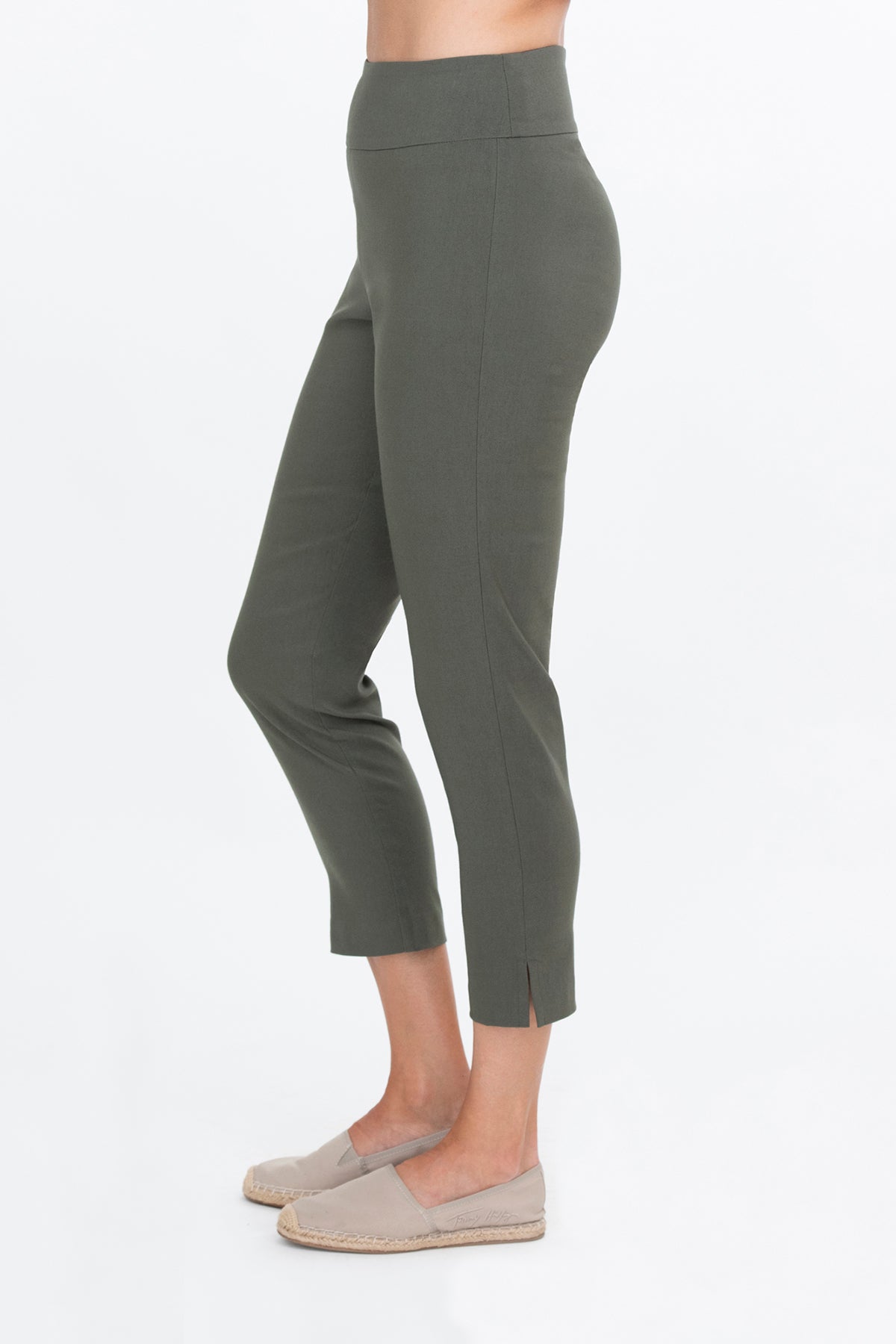 EEVA SLIT trousers olive