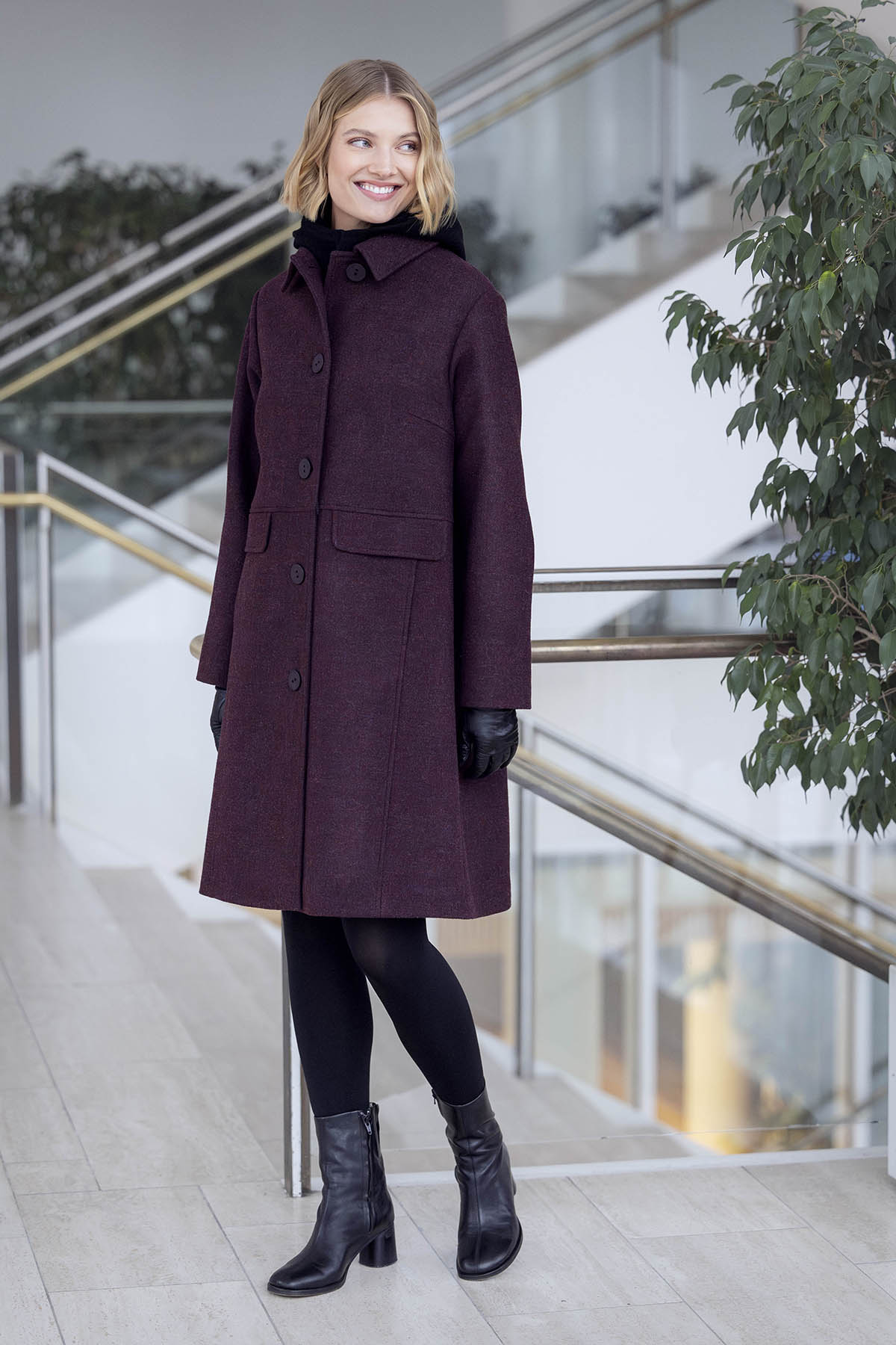 GARDA coat burgundy