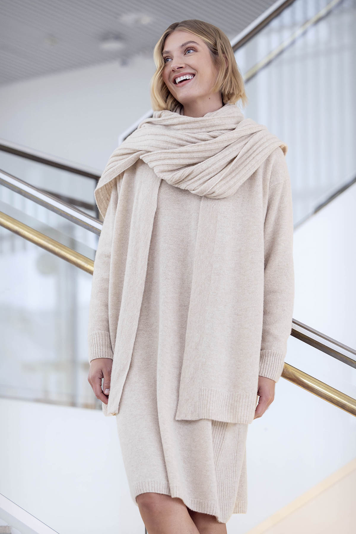 NOTKO knitted dress beige