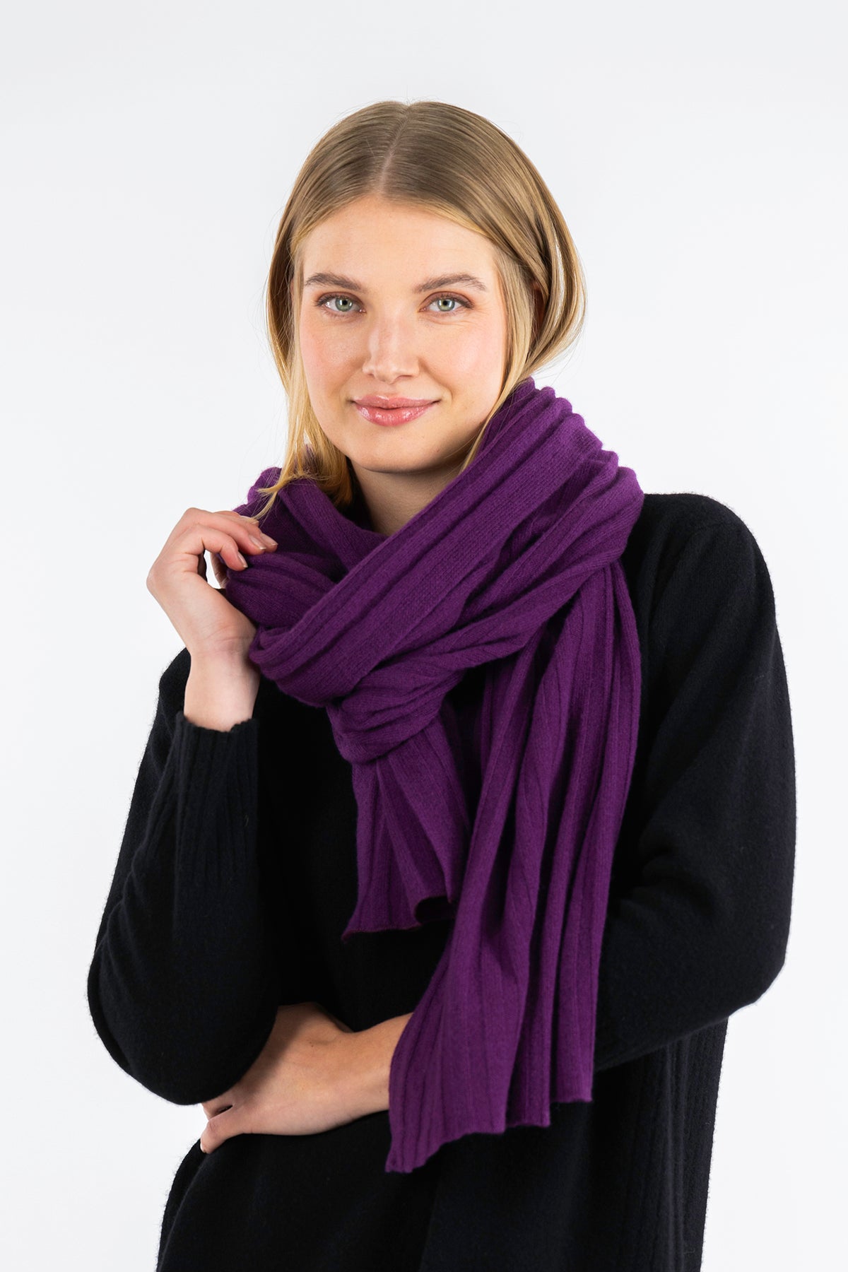 PITKOS knitted scarf purple