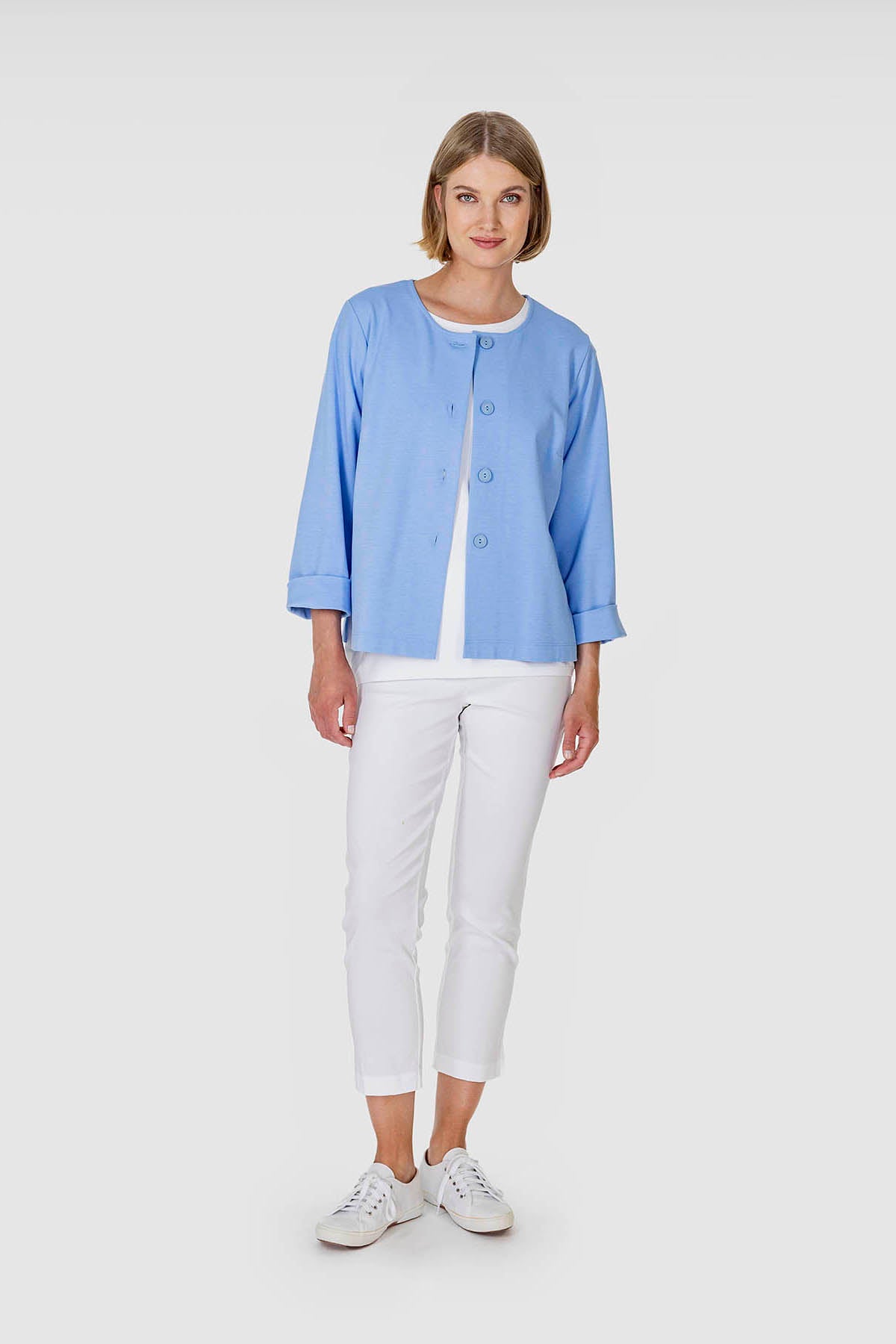 EEVA SLIT trousers white