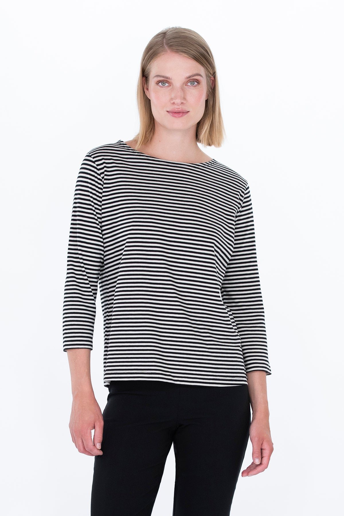 UNA jersey top black-beige